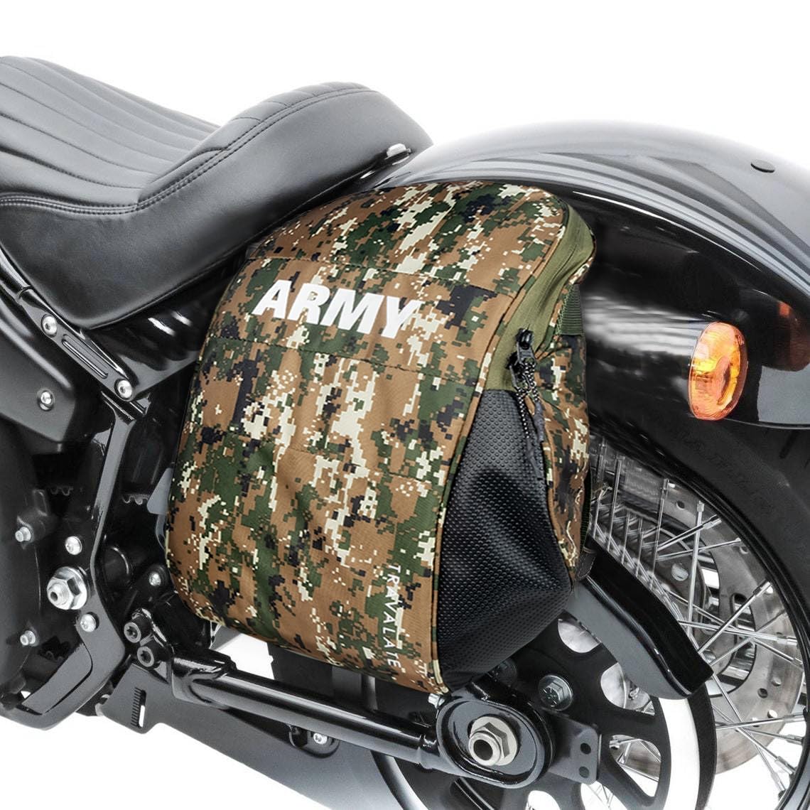 Motorcycle Saddle Bag | Military Green