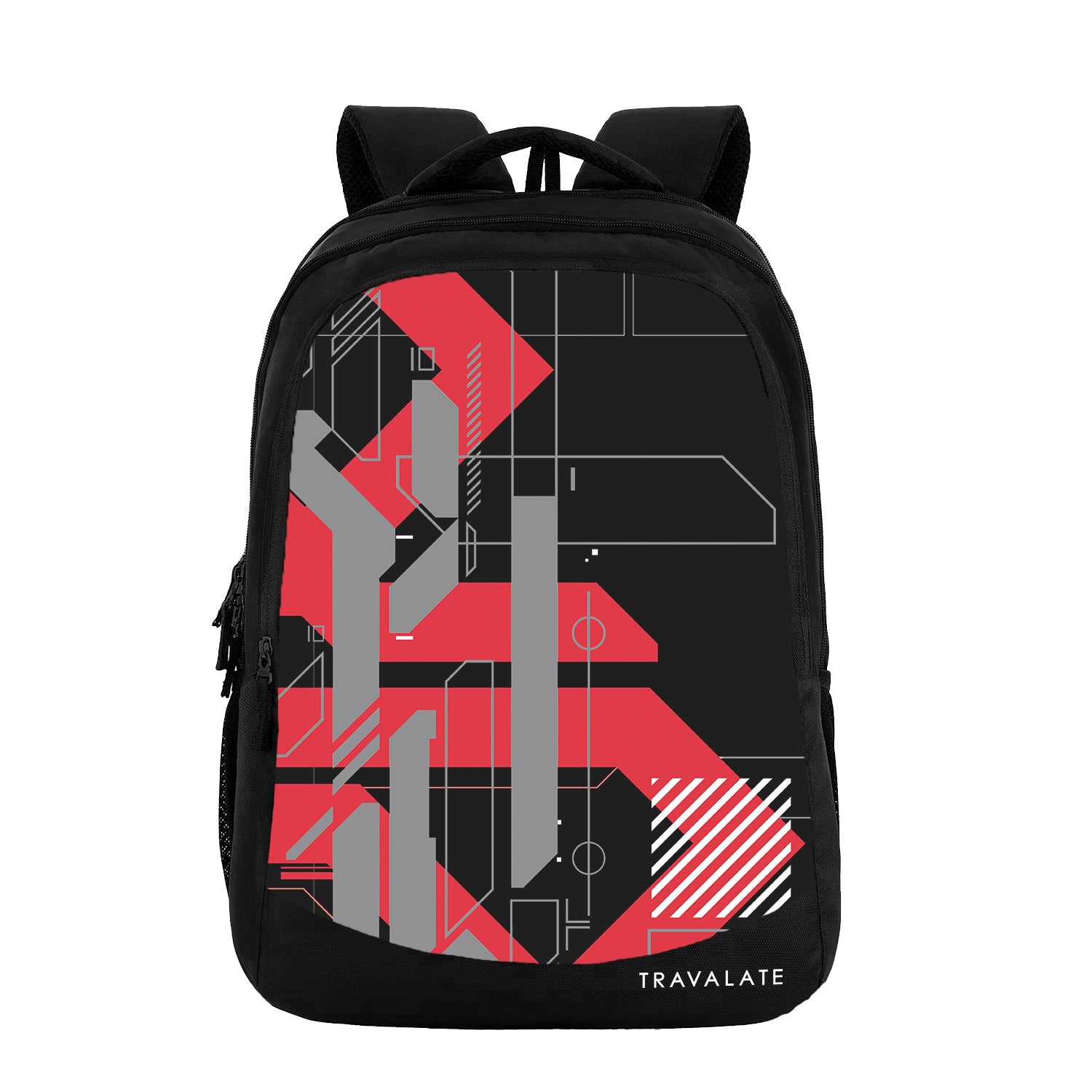 Printed Laptop Backpack | Red