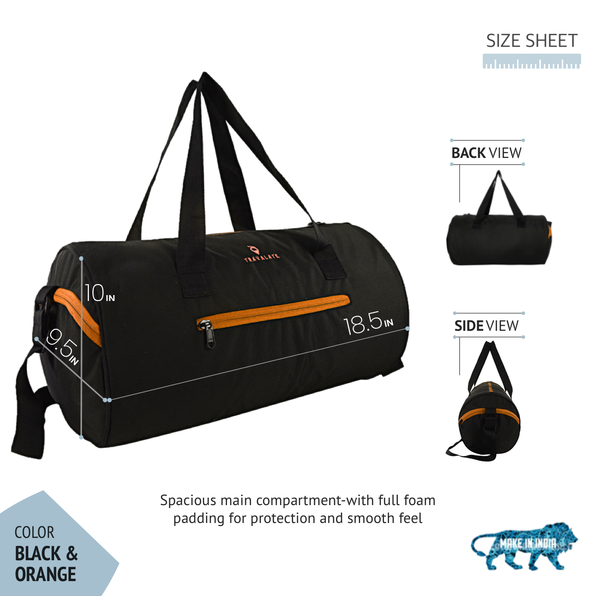 Duffle Gym Bag_35L | Orange