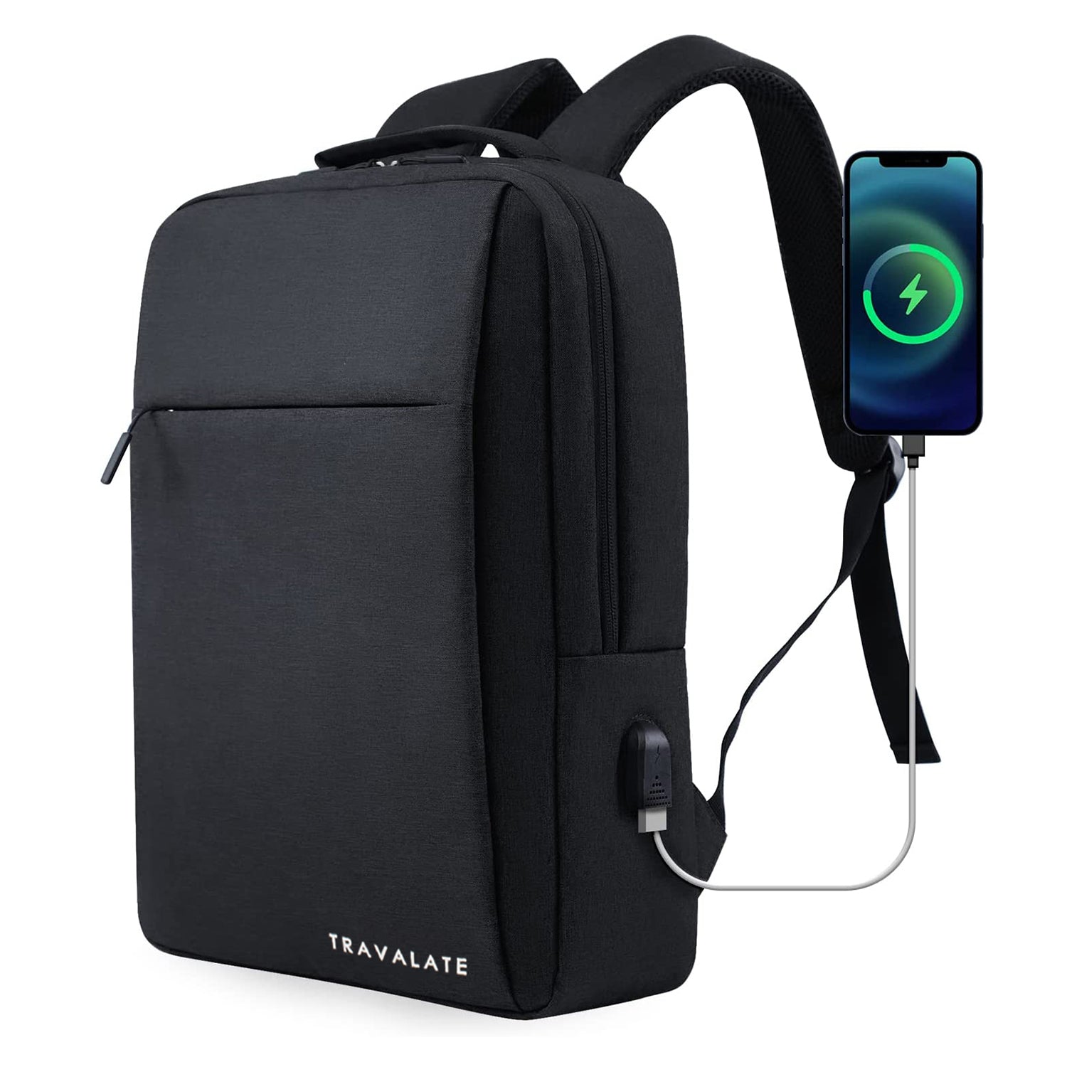 Laptop Backpack with Charging USB port | Black