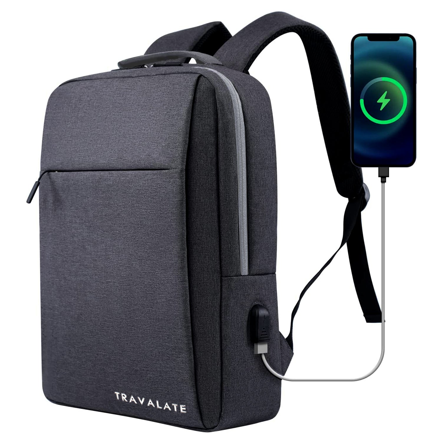 Laptop Backpack with Charging USB port | Dark Gray