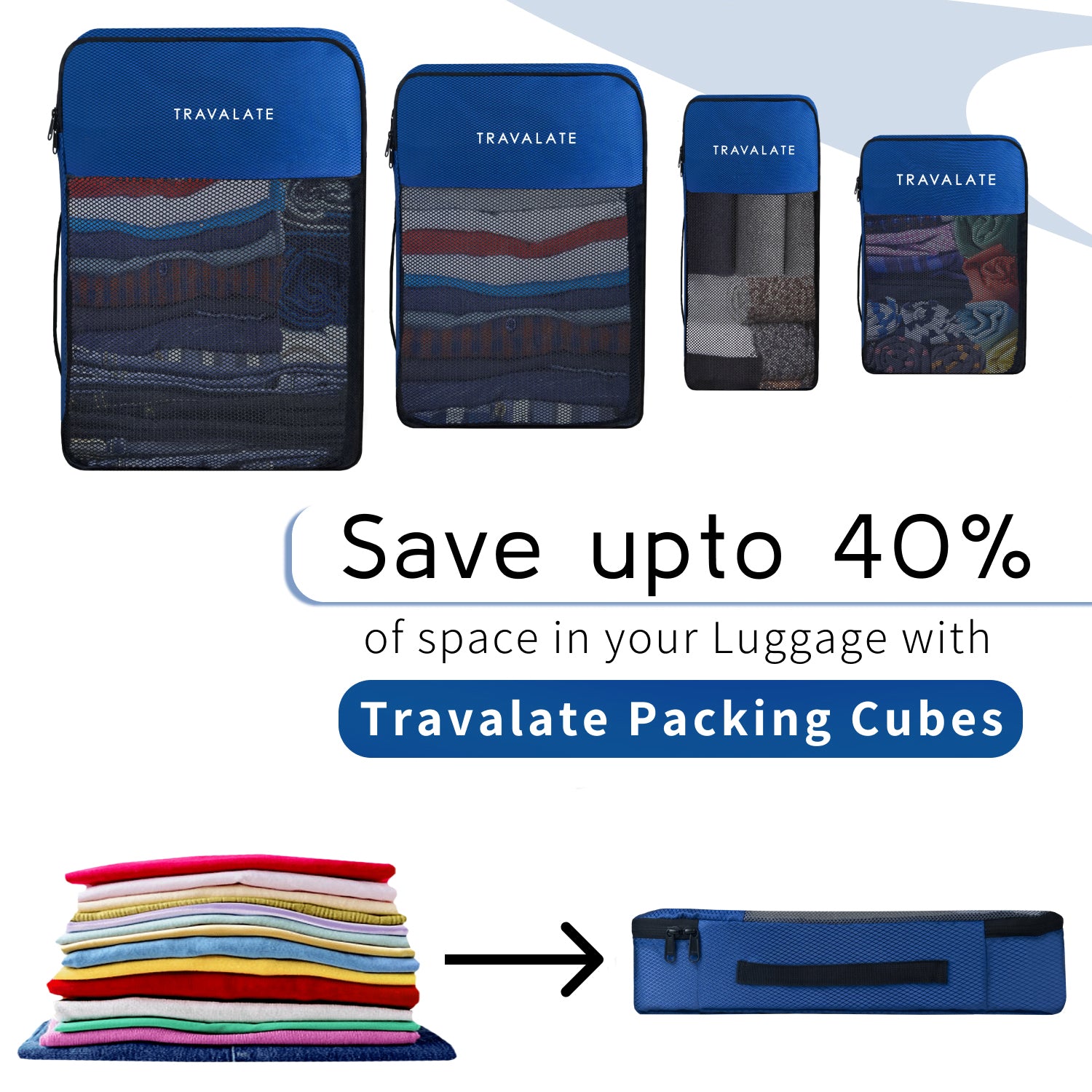 Packing Cubes | Set of 4 Blue