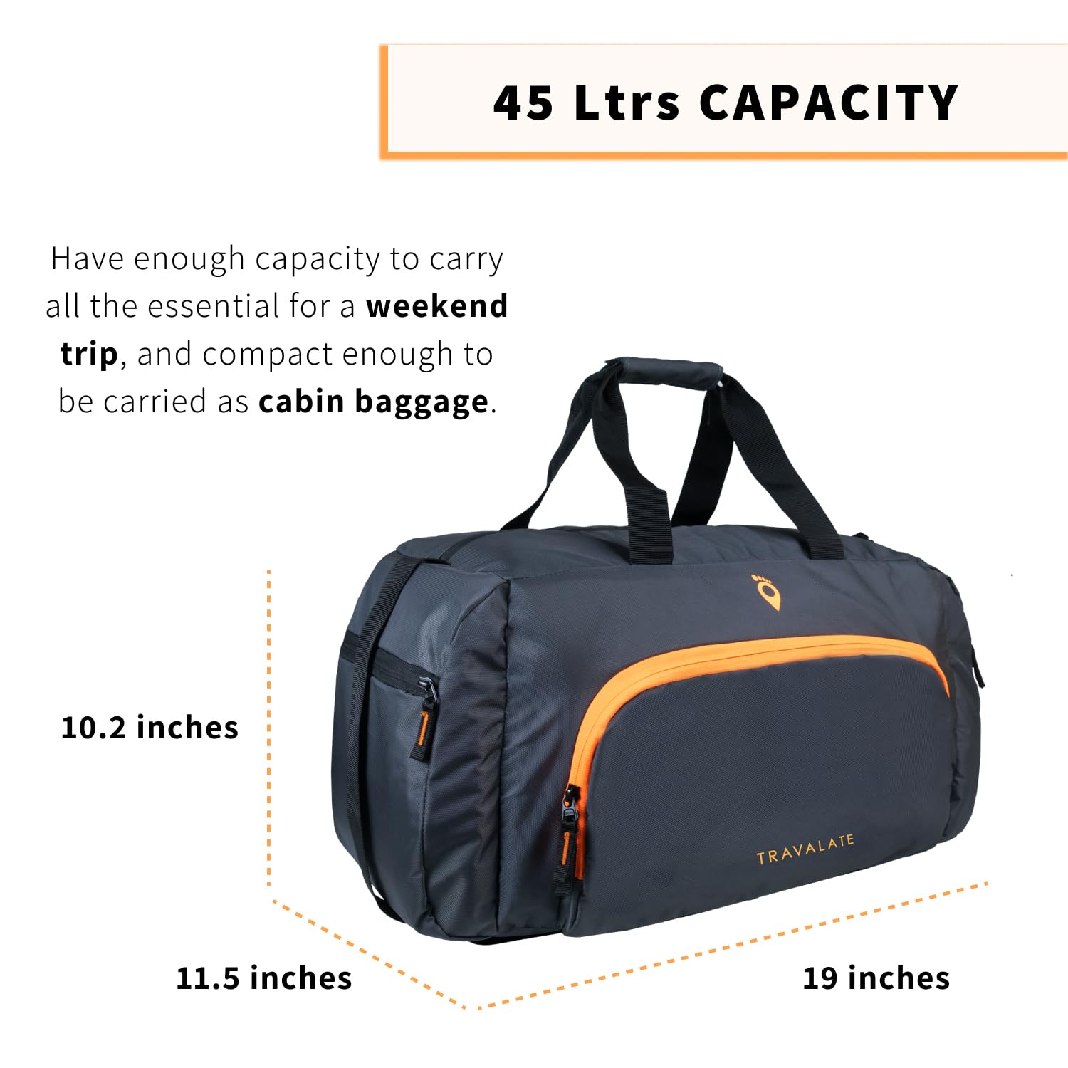 Multi Pocket Travel Duffle | Grey