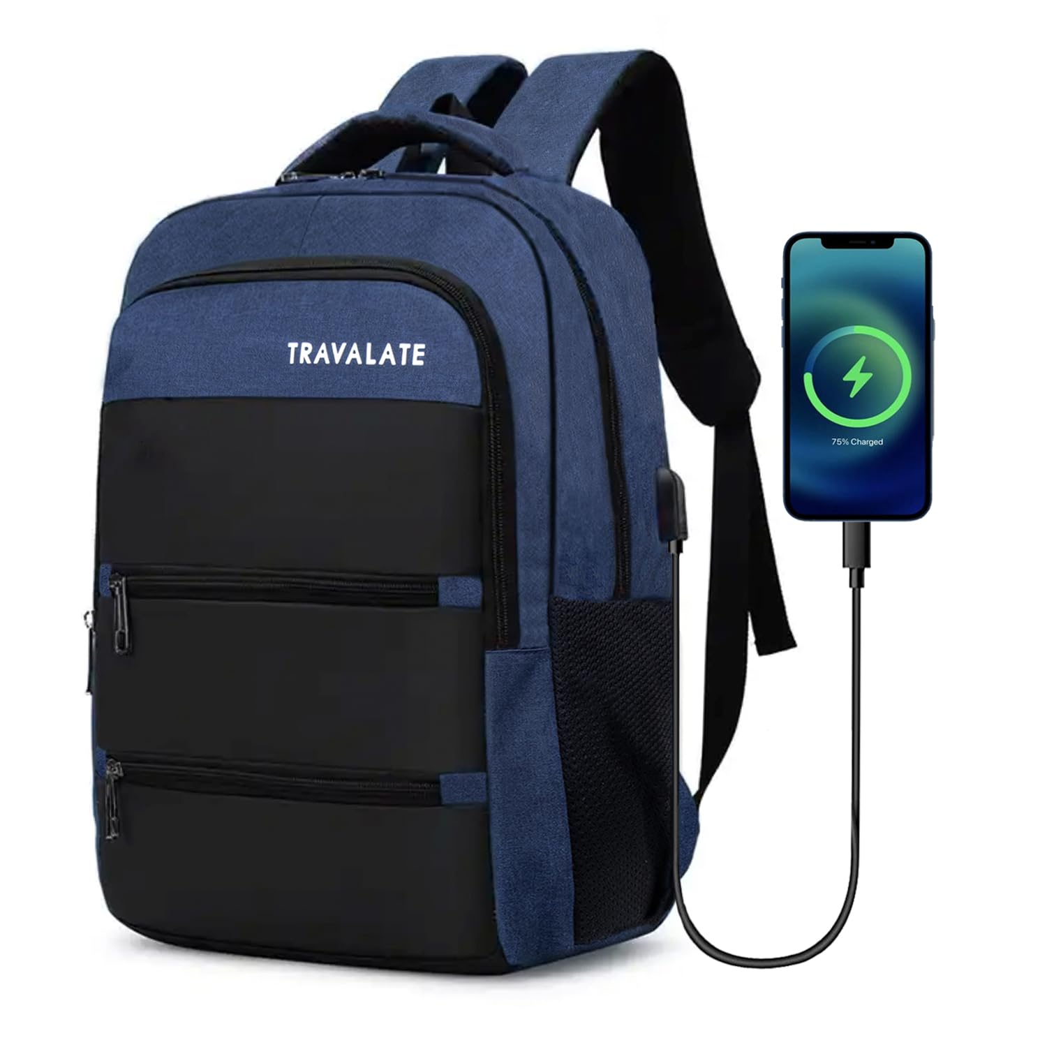 Laptop Backpack with Charging USB port | Blue