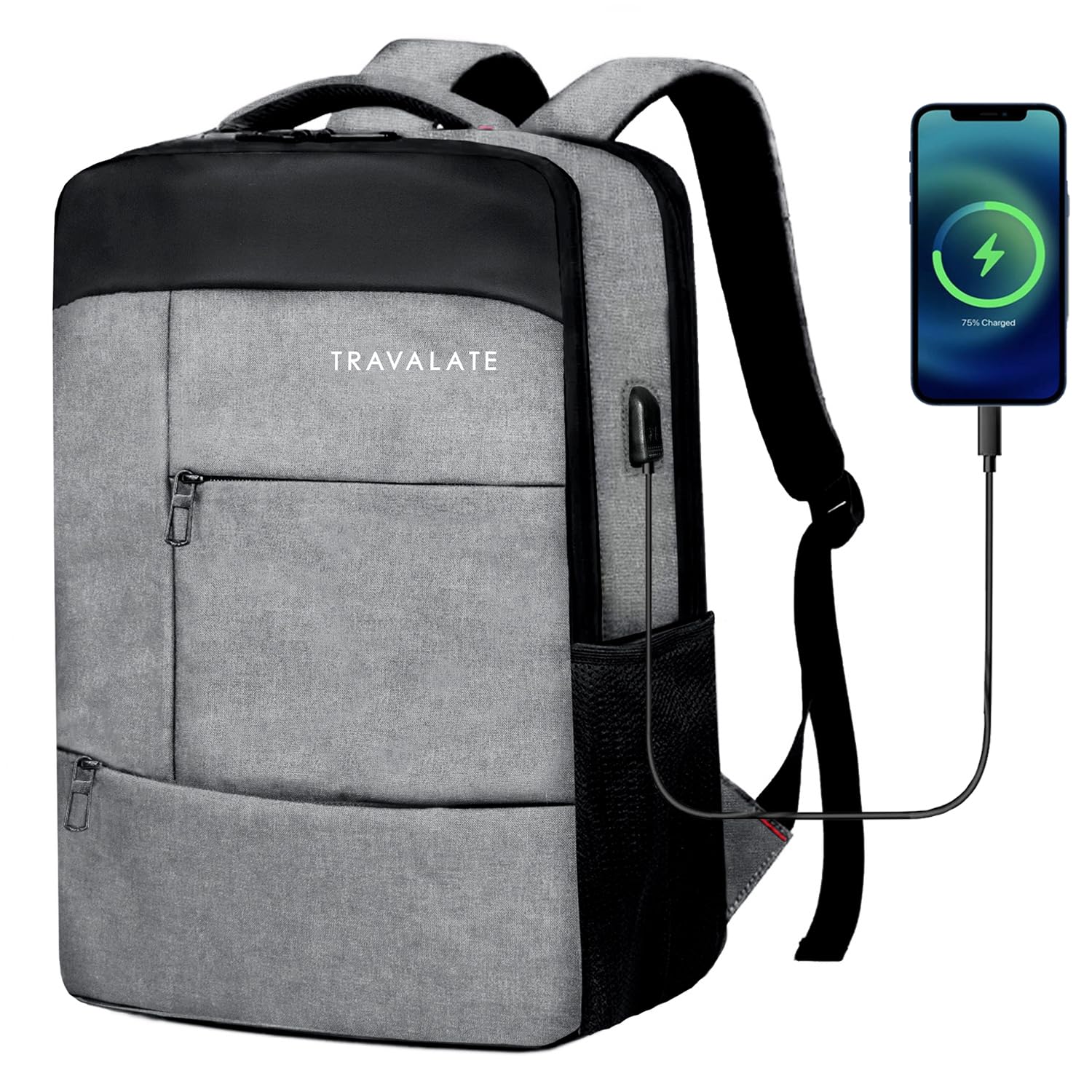 Laptop Backpack with USB Charging_24L | Grey