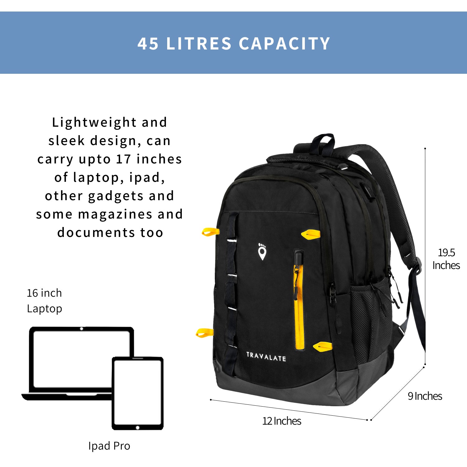 Laptop Backpack | Black