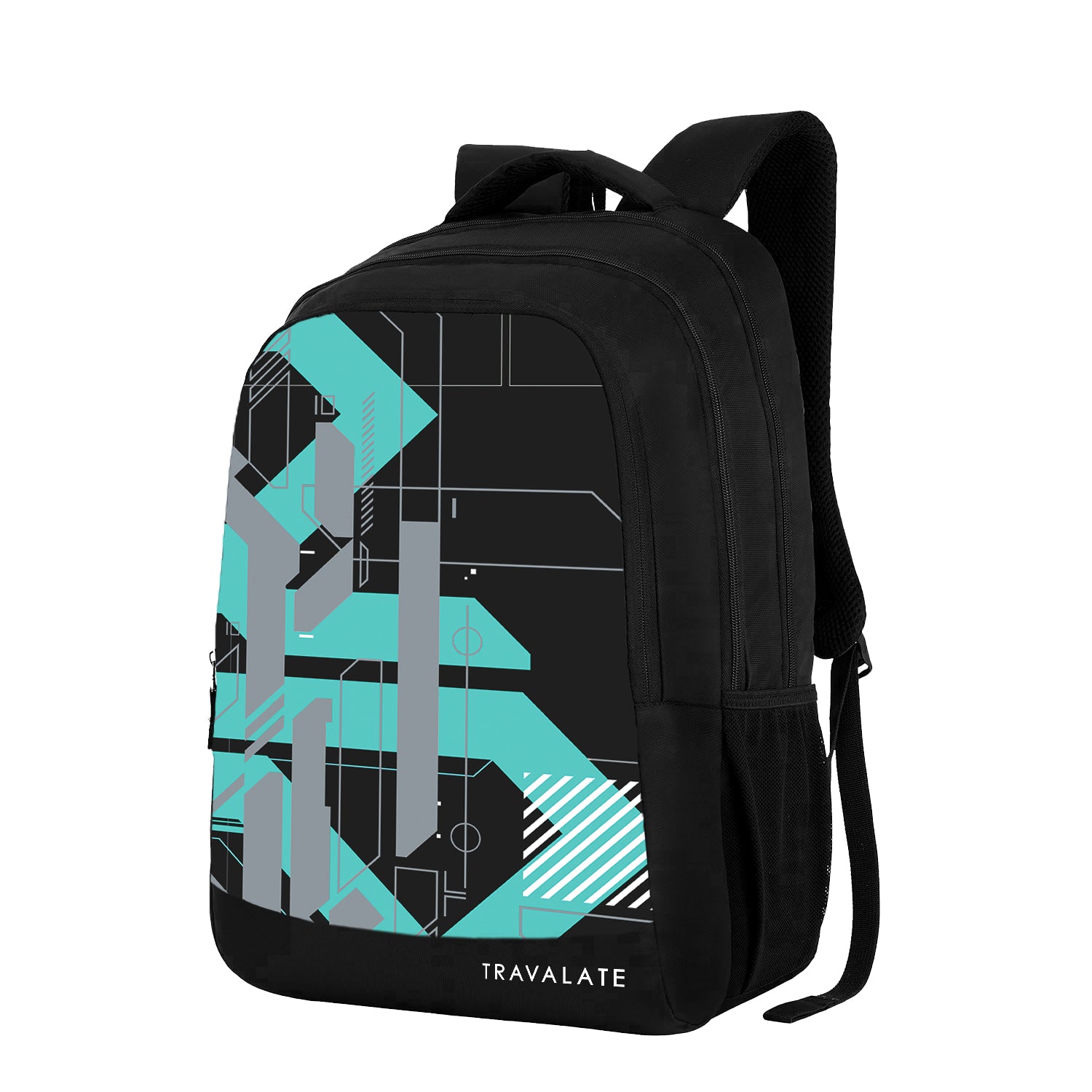 Printed Laptop Backpack | Blue