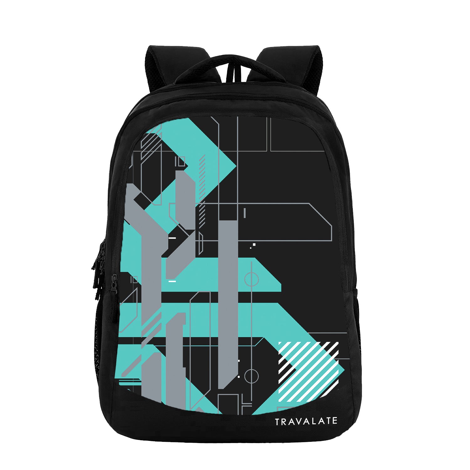 Printed Laptop Backpack | Blue