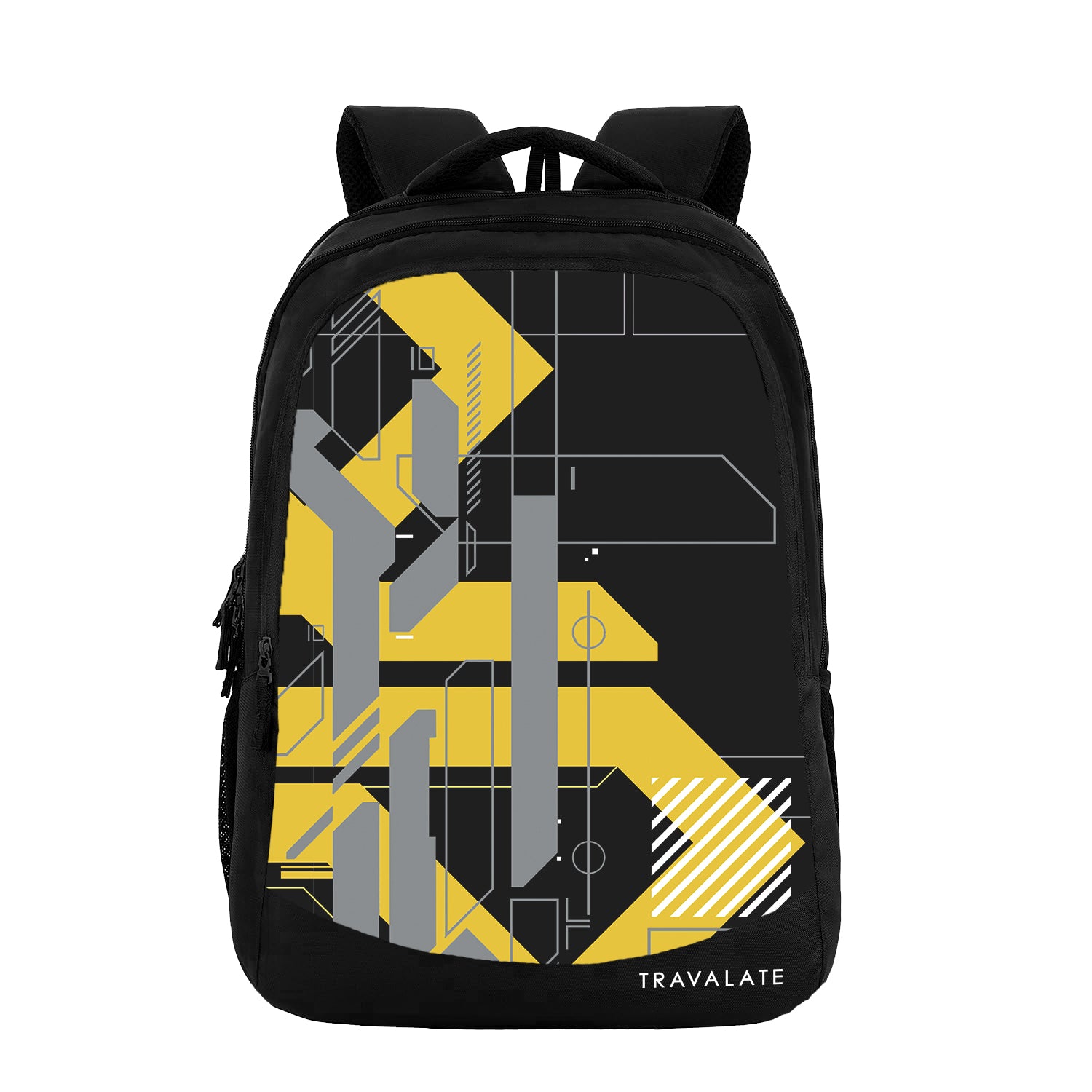 Printed Laptop Backpack | Yellow