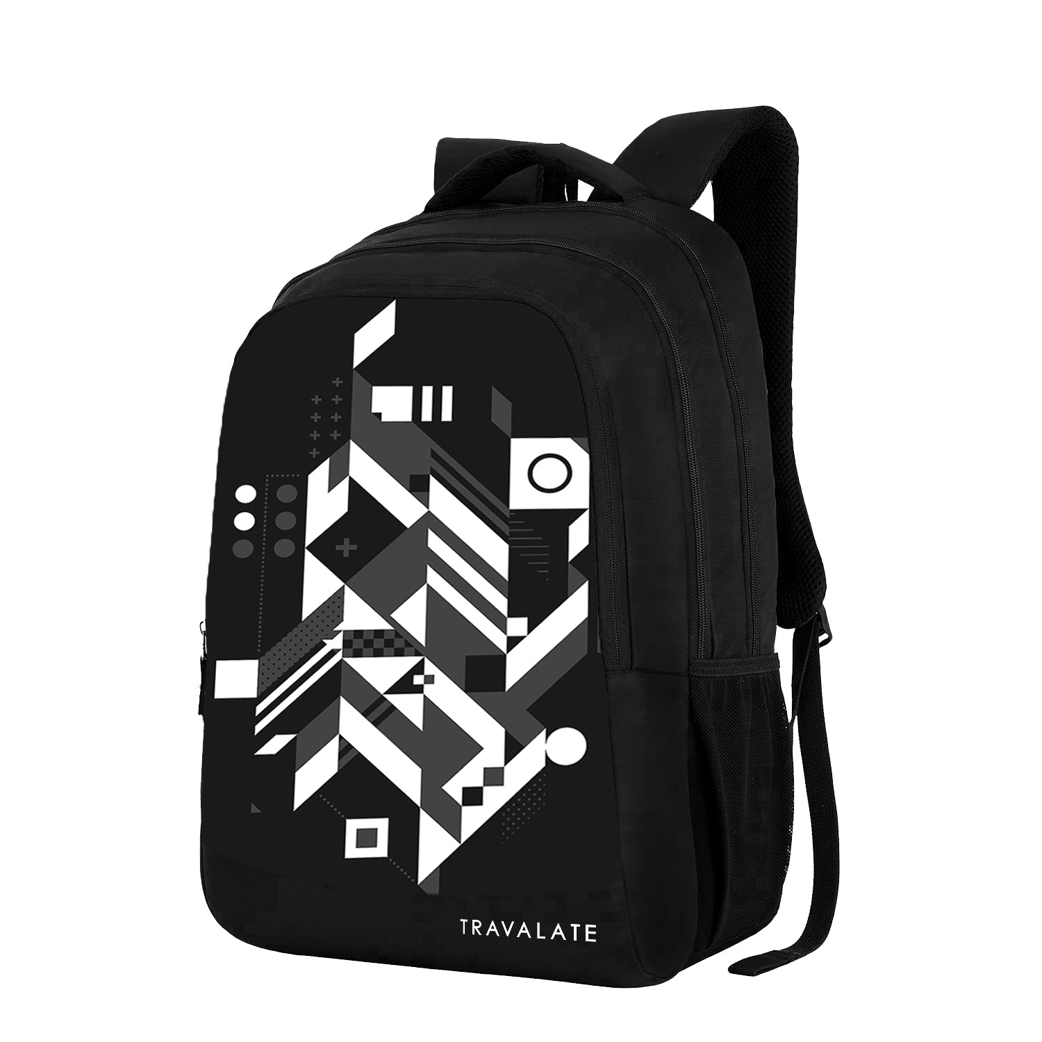 Printed Laptop Backpack | White