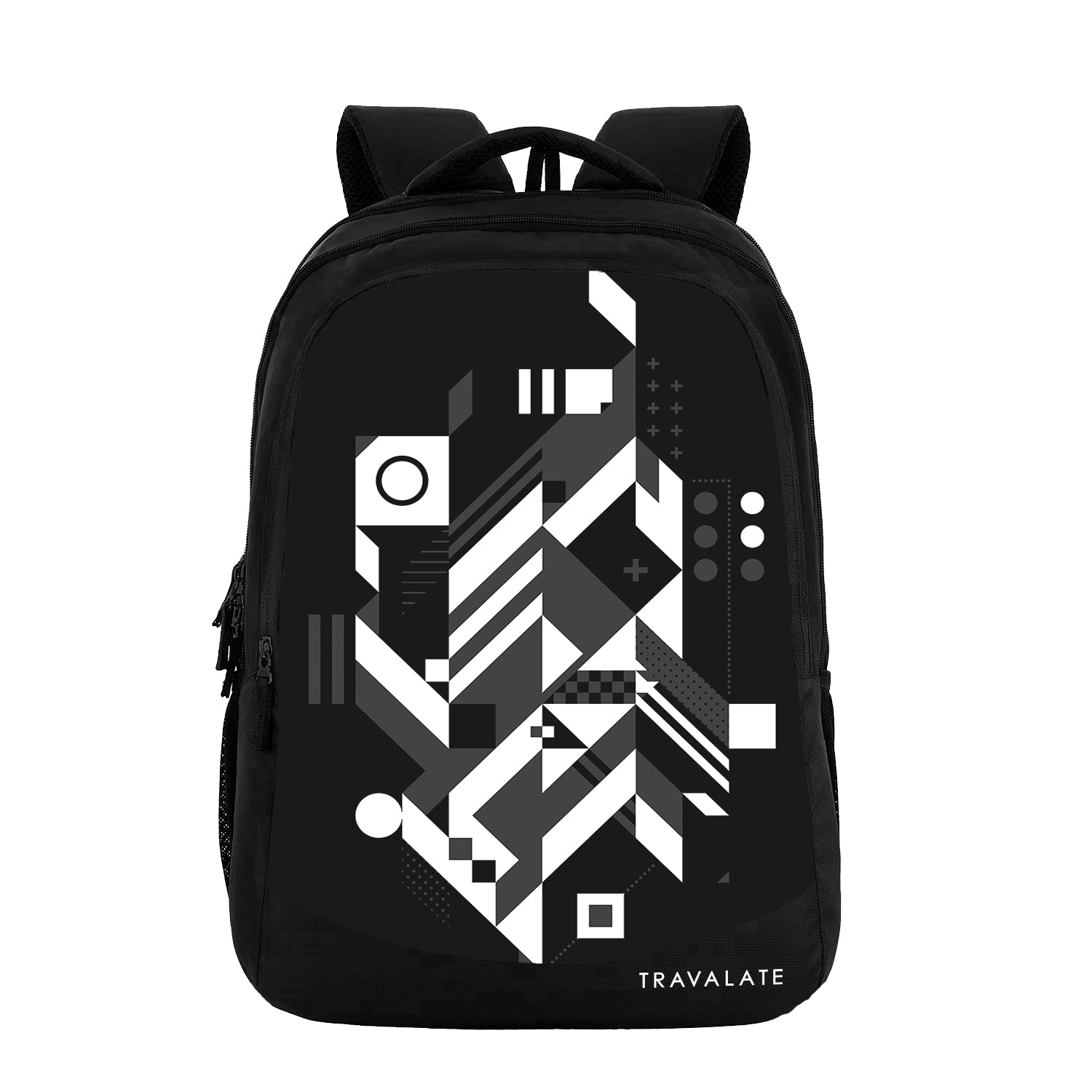 Printed Laptop Backpack | White