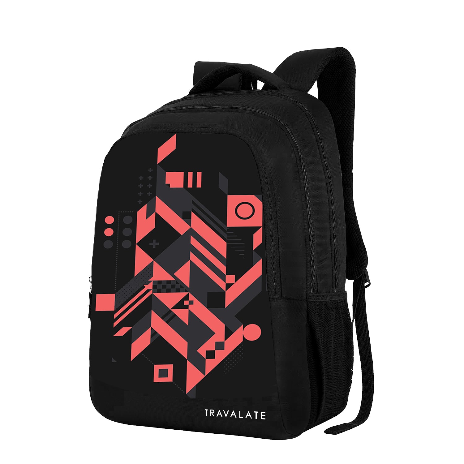 Printed Laptop Backpack | Red