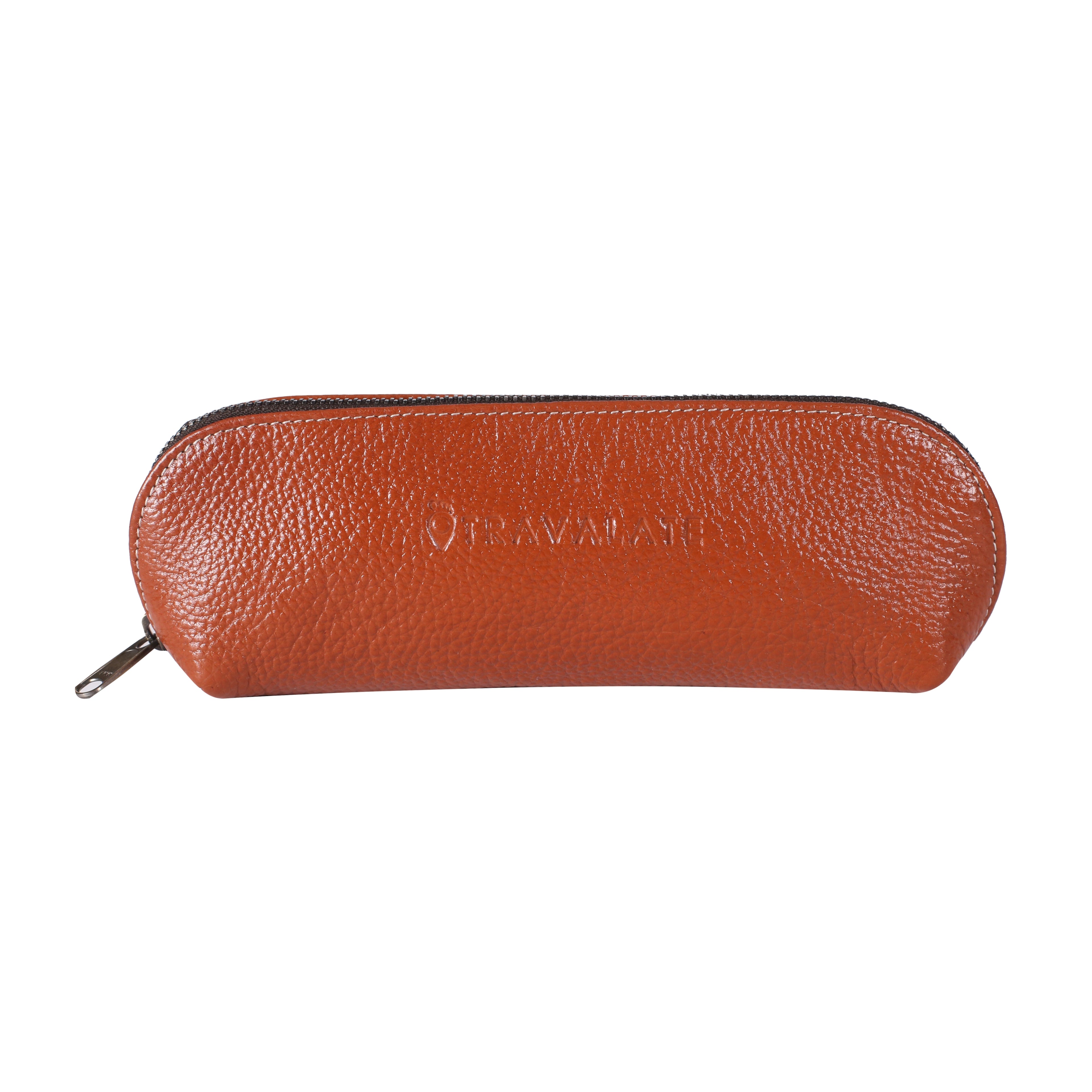 Geniune Leather Ambry Pouch | Orange
