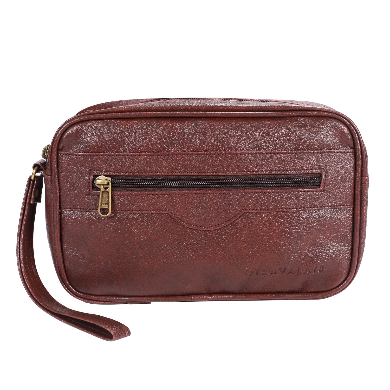 Multipurpose Leather Cash Bag | Brown
